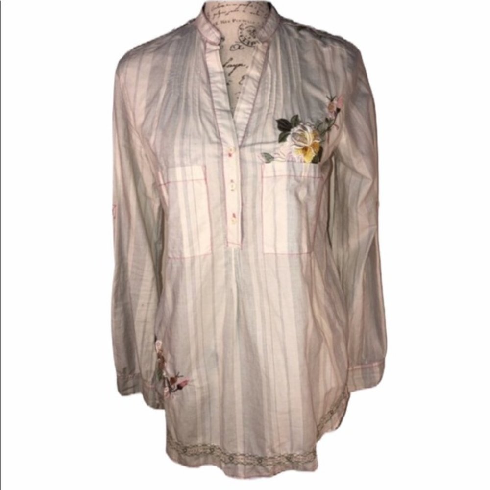 3J Workshop by Johnny Was floral embroidered tunic